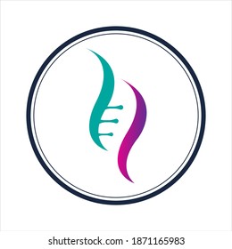 illustration vector graphic of genetic dna logo and icon good for science, research, technology, biology icon