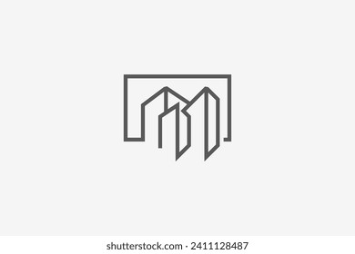 Illustration vector graphic of geometric abstract luxury building. Good for logo