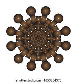 ilustración vectorial de diseño de Mandala geométrica.  para el logotipo, icono o símbolo, etc