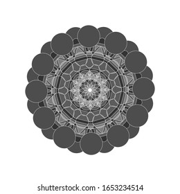 Vektorillustration des Geometrischen Mandala Designs.  geeignet für Logo, Symbol oder Symbol usw.