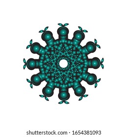illustration vector graphic of Geometric Mandala Design. Round ornament in 3D on white background. fit for logo, icon or symbol, etc