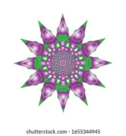 ilustración vectorial de diseño de Mandala geométrica. Ornamento redondo en 3D sobre fondo blanco. para el logotipo, icono o símbolo, etc
