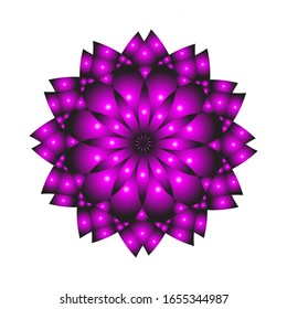ilustración vectorial de diseño de Mandala geométrica. Ornamento redondo en 3D sobre fondo blanco. para el logotipo, icono o símbolo, etc