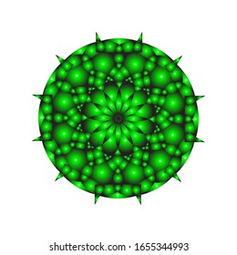 ilustración vectorial de diseño de Mandala geométrica. Ornamento redondo en 3D sobre fondo blanco. para el logotipo, icono o símbolo, etc