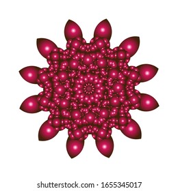 illustration vector graphic of Geometric Mandala Design. Round ornament in 3D on white background.  fit for logo, icon or symbol, etc