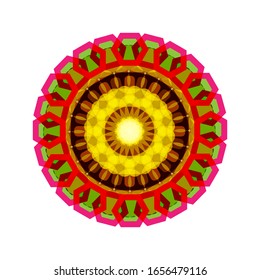illustration vector graphic of Geometric Mandala Design. Mandala flower decoration. fit for logo, icon or symbol, etc