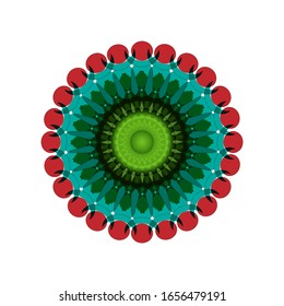 ilustración vectorial de diseño de Mandala geométrica.  Decoración de flores de Mandala. para el logotipo, icono o símbolo, etc