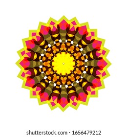 illustration vector graphic of Geometric Mandala Design. Mandala flower decoration. fit for logo, icon or symbol, etc