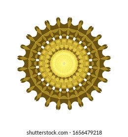 ilustración vectorial de diseño de Mandala geométrica.  Decoración de flores de Mandala. para el logotipo, icono o símbolo, etc