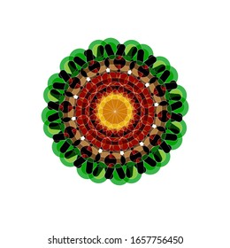 illustration vector graphic of Geometric Mandala Design. Circular ornament design element. Mandala flower decoration. fit for logo, icon or symbol, etc