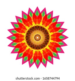 illustration vector graphic of Geometric Mandala Design. Circular ornament design element. Mandala flower decoration. fit for logo, icon or symbol, etc