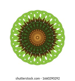 ilustración vectorial de diseño de Mandala geométrica. Elemento de diseño de adorno circular. Decoración de flores de Mandala. para el logotipo, icono o símbolo, etc