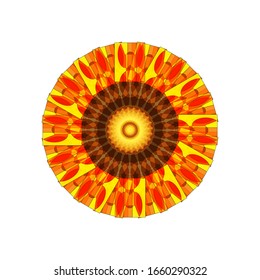 ilustración vectorial de diseño de Mandala geométrica. Elemento de diseño de adorno circular. Decoración de flores de Mandala. para el logotipo, icono o símbolo, etc