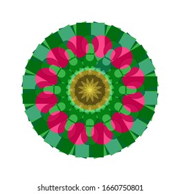 illustration vector graphic of Geometric Mandala Design. Beautifully fragmented geometrical art form encompassing abstract shapes. Mandala flower decoration. fit for logo, icon or symbol, etc