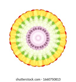 illustration vector graphic of Geometric Mandala Design. Beautifully fragmented geometrical art form encompassing abstract shapes. Mandala flower decoration. fit for logo, icon or symbol, etc