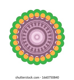 illustration vector graphic of Geometric Mandala Design. Beautifully fragmented geometrical art form encompassing abstract shapes. Mandala flower decoration. fit for logo, icon or symbol, etc