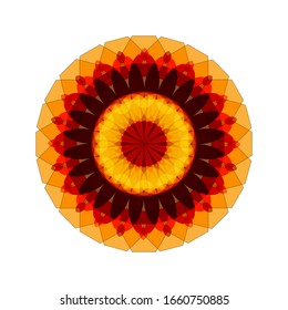illustration vector graphic of Geometric Mandala Design. Beautifully fragmented geometrical art form encompassing abstract shapes. Mandala flower decoration. fit for logo, icon or symbol, etc