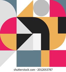 Vektorgrafik von geometrischen minimalistischen Kunstplakaten mit einfachen Formen und Bildern. großartig für Webbanner, Geschäftspräsentationen, Markenpakete, Stoffdrucke, Wallpaper