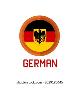 illustration vector graphic of germany flag in circle frame perfect for background,etc.