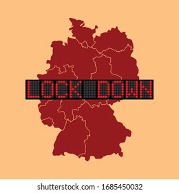 Gráfico Del Vector De Ilustración Del Bloqueo De Alemania