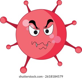 Ilustração de gráficos vetoriais de germes, vírus, ameba, bactérias que são malignas, adequadas para a saúde e mundo da biologia.
