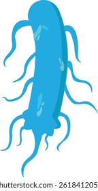 Ilustración del gráfico de Vector de gérmenes, virus, amebas, bacterias malignas, aptas para la salud y la biología mundial.