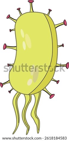 Illustration of vector graphic of germs, viruses, amoeba, bacteria which are evil, suitable for health and biology world.