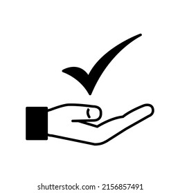 Illustration Vector Graphic of Gesture Check and Hand icon
