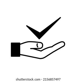 Illustration Vector Graphic of Gesture Check and Hand icon
