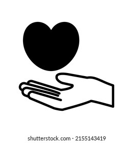 Ilustración Vector Gráfico del icono Amor gesto y Mano