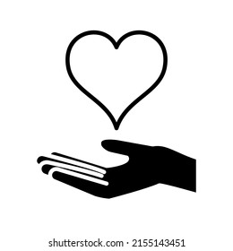 Illustration Vector Graphic of Gesture Love and Hand icon