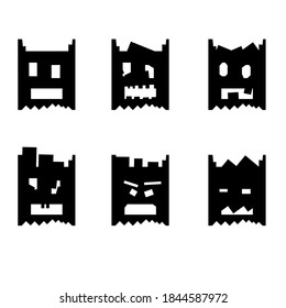 Illustration vector graphic of ghost expression icon set design