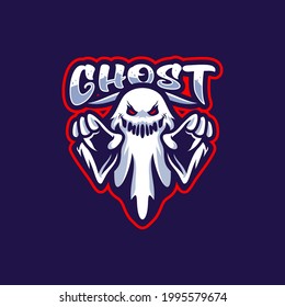 illustration vector graphic of ghost mascot. perfect for gaming team, twicth, youtuber, sticker, etc.