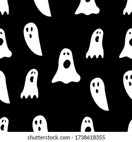 Gráfico vectorial de ilustración de patrón sin soldadura fantasma