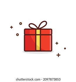 Gráfico vectorial de ilustración de cajas de regalo. Cajas de regalo de estilo minimalista aislado en un fondo blanco. La ilustración es adecuada para Web Landing Page, Banner, volantes, stickers, tarjeta, etc.