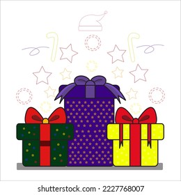 gráfico vectorial de ilustración de giftbox aislado en fondo blanco