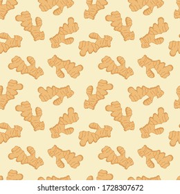 Illustration vector graphic of ginger seamless pattern
