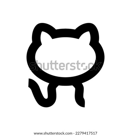 Illustration Vector Graphic of  Github Icon. Black Line