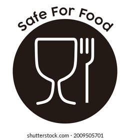 Illustration vector graphic of glass and fork safe for food it's suitable for packaging icon or symbol