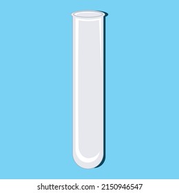 Illustration vector graphic of glass test tube, perfect for science, laboratory, chemistry, etc.