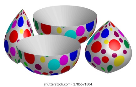 Illustration vector graphic of glassware with beautiful decoration.