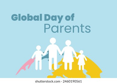 Illustration vector graphic of global day of parents. Good for poster