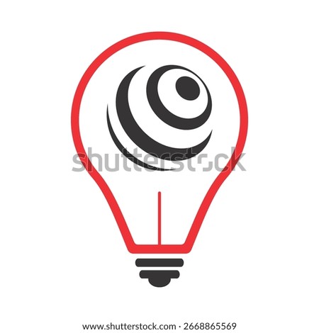 Illustration vector graphic of globe bulb logo