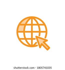 Illustration Vector graphic of globe icon. Fit for world, travel, networking, navigation, logistics etc.
