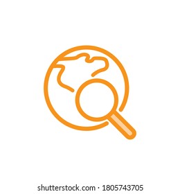 Illustration Vektorgrafik des Globus-Icons. Geeignet für die Welt, Reisen, Vernetzung, Navigation, Logistik etc.