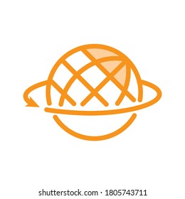 Illustration Vector graphic of globe icon. Fit for world, travel, networking, navigation, logistics etc.