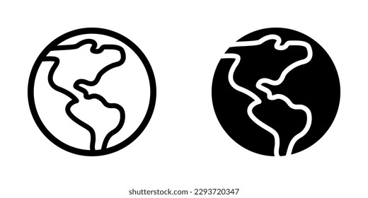 Illustration Vektorgrafik des Globus-Icons. Geeignet für die Welt, Reisen, Vernetzung, Navigation, Logistik etc.
