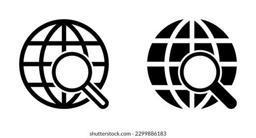 Ilustración Vector gráfico del icono del globo. Apto para el mundo, viajes, redes, navegación, logística, etc.