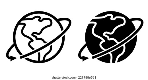Illustration Vector graphic of globe icon. Fit for world, travel, networking, navigation, logistics etc.