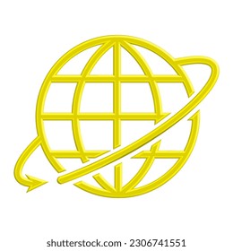 Illustration Vector graphic of globe icon. Fit for world, travel, networking, navigation, logistics etc.